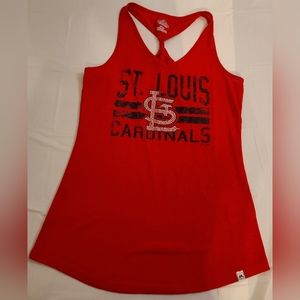 St. Louis Cardinals red twist back tank top with bling STL size Medium